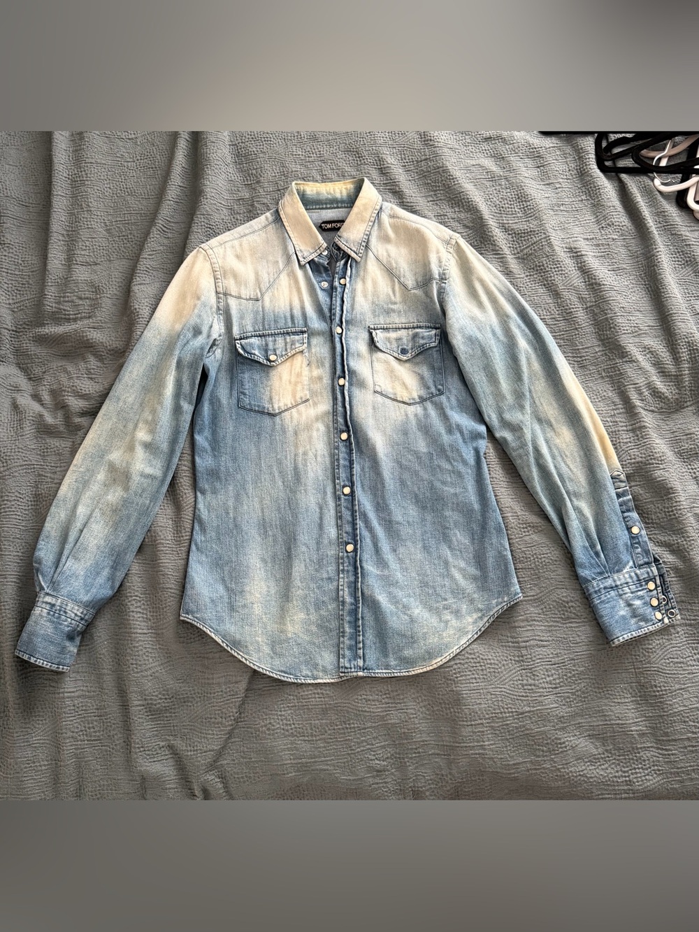 Tom Ford Denim Shirt Long Sleeve Size 40